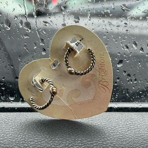 Brighton Two-Tone Twisted Hoop Earrings